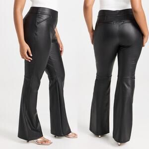 Spanx Faux leather pull on kick flare pants size 2x petite